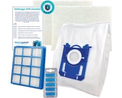 Multaparts® stofzuiger-APK set geschikt voor Philips Performer Active | Complete onderhoudsset met stofzuigerzakken type S-BAG (10 x), motorfilter (2 x), HEPA filter, geursticks (5 x) APK-checklist & APK-sticker | Maak je stofzuiger als nieuw