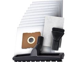 Dparts voordeelset geschikt voor Inventum Sauber Tomado - 10x stofzuigerzakken + 1x parketborstel + 1x plumeau - universeel stofzuigermond set - V70 V20 SB70 SB20 - st306rza sz300 st306bza st306zza st308wza st154rza - tvc3001b tvc3001r tdb300 - PH95