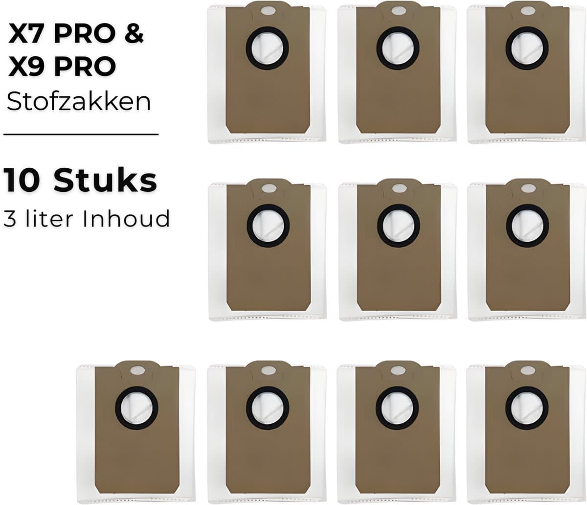 MYBOT Stofzakken – Compatibel met MYBOT X9 PRO & X7 PRO Robotstofzuigers – Verpakking van 10 stuks — afbeelding 1