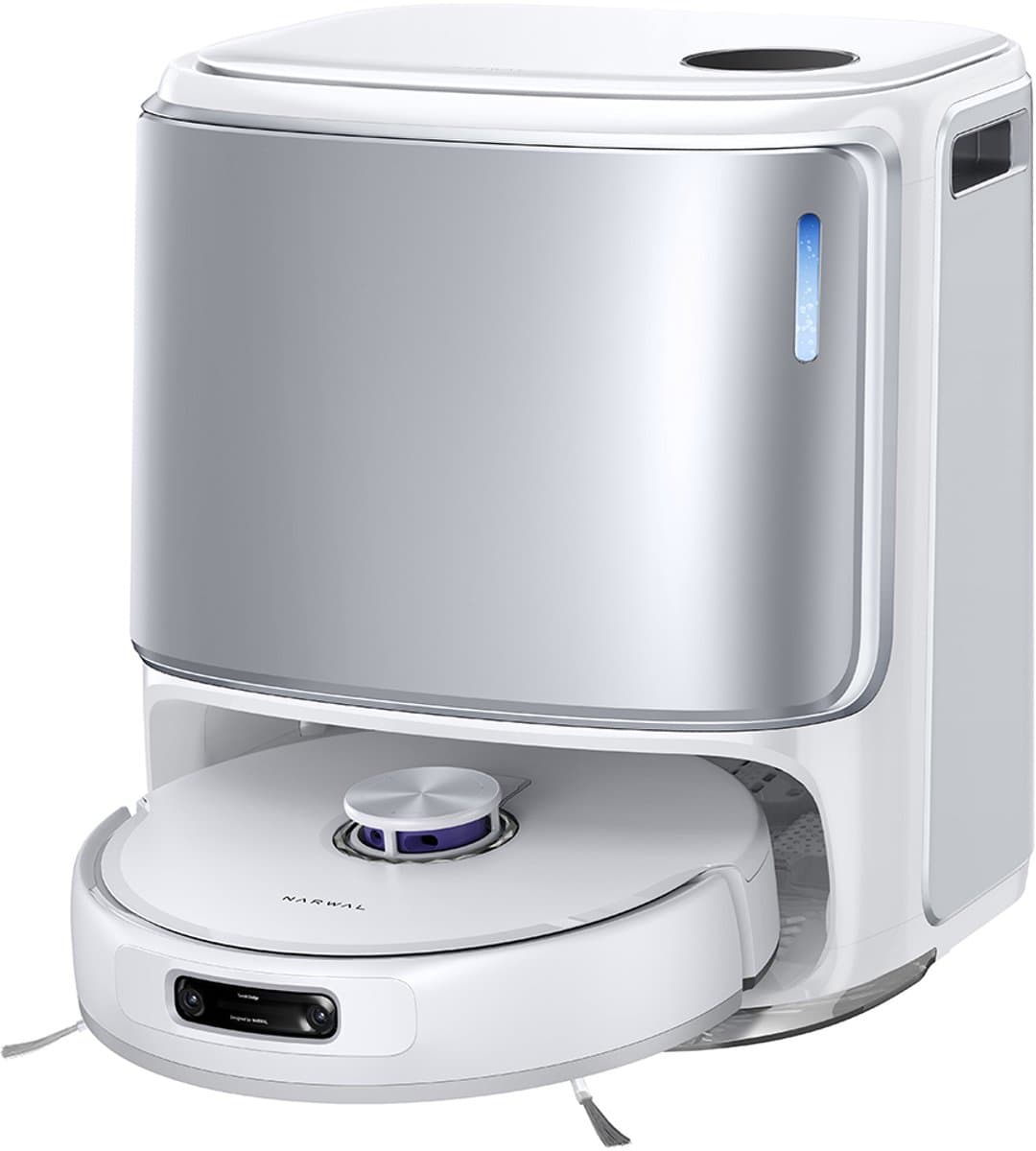 NARWAL Freo Z10 Ultra robotstofzuiger met zelfledigend basisstation, 18.000 Pa zuigkracht, AI Vision, DirtSense-technologie, klitvrije borstel, 45-75 °C heetwaterreiniging, LDS-navigatie, 8 N dweilen, wit — afbeelding 1