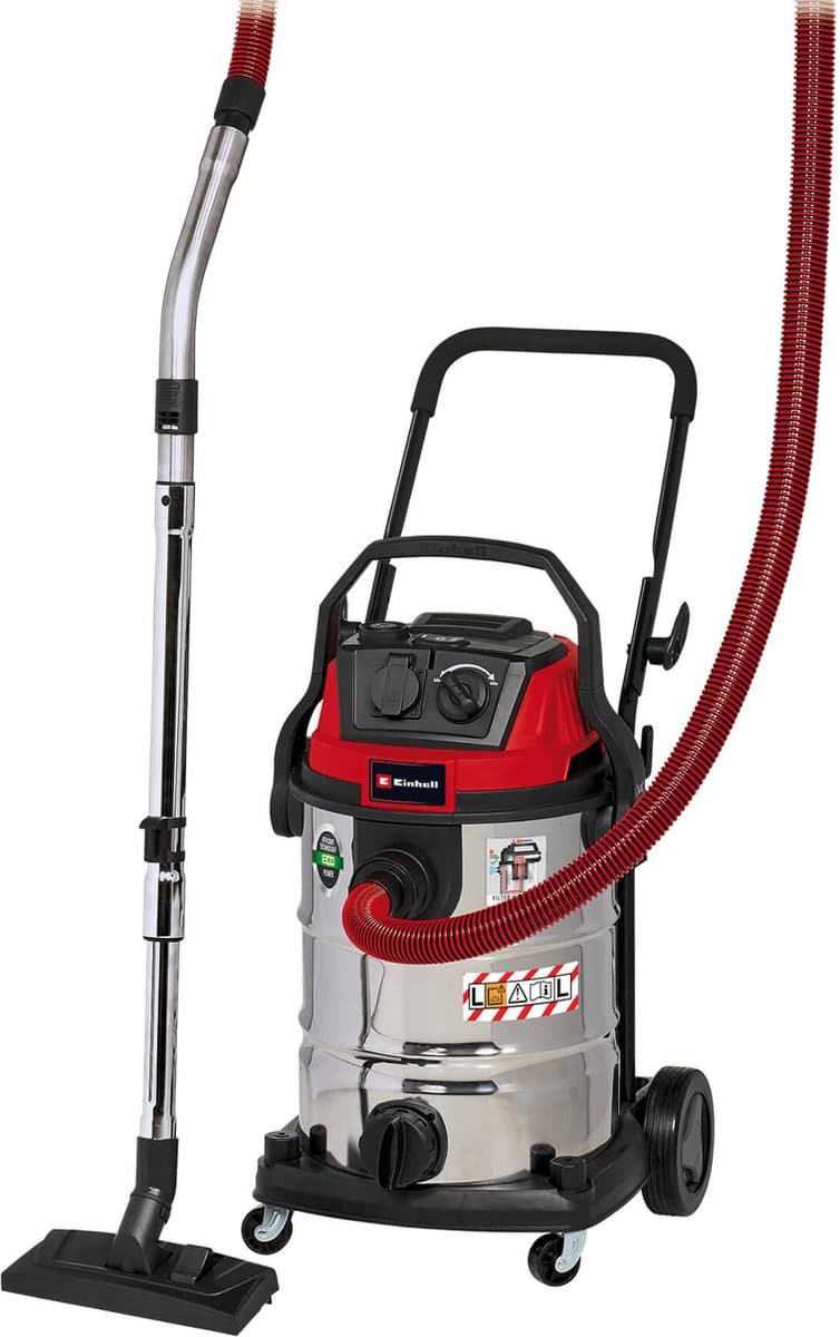 Einhell Elektrische Nat-/Droogzuiger TE-VC 2230 SACL - 1400 W - 220 mbar - 30 L - 8 m actieradius - Stofbeschermingklasse L - HEPA-plooifilter incl. filterreinigingssysteem - Automatisch stopcontact: 2000 W — afbeelding 1