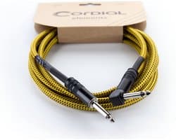 Cordial EL PP TWEED YE Elements Instrumentenkabel 6.3 mm Jack geel