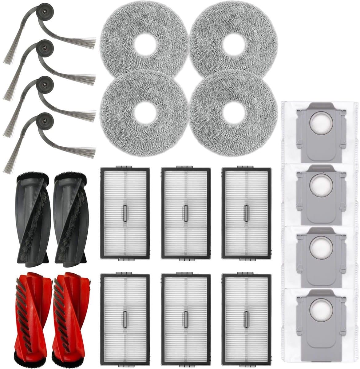Roborock Saros 10R/20 en Qrevo Curv 2 Pro/CurvX/EdgeT Onderhoudsset (Plus.Parts® alternatief voor 8.02.0388) — afbeelding 1