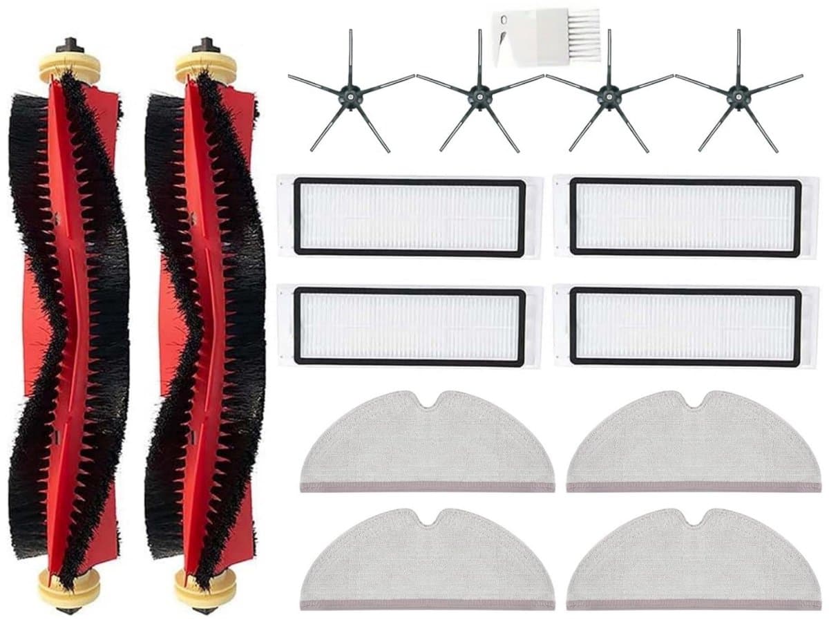 PolkaHome® Accessoireset – geschikt voor Roborock (S5, S5 Max, S6, S6 Pure, S6 MaxV, S50–S55, S60, S65, E4, E5), Xiaowa (E2–E5) en Xiaomi (1, 1S) Onderdelen robotstofzuigers – reserveonderdelen — afbeelding 1