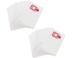 Stofzuigerzakken - geschikt voor Numatic Henry, Hetty, James, PPR-240, 604015 - Vervanging van NVM 1CH 1B/C stofzakken - 20 stuks - wit en rood