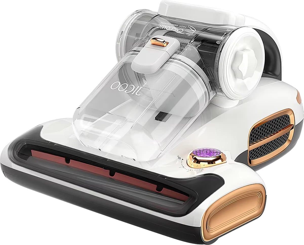 Dual-Cup Smart Anti-Mijt Stofzuiger Voor Bed, 13KPa Zuigkracht, 55 Celsius Hete Lucht, UV Licht, 99,9% Verwijdert Mijten, 0,5L Stofbeker — afbeelding 1