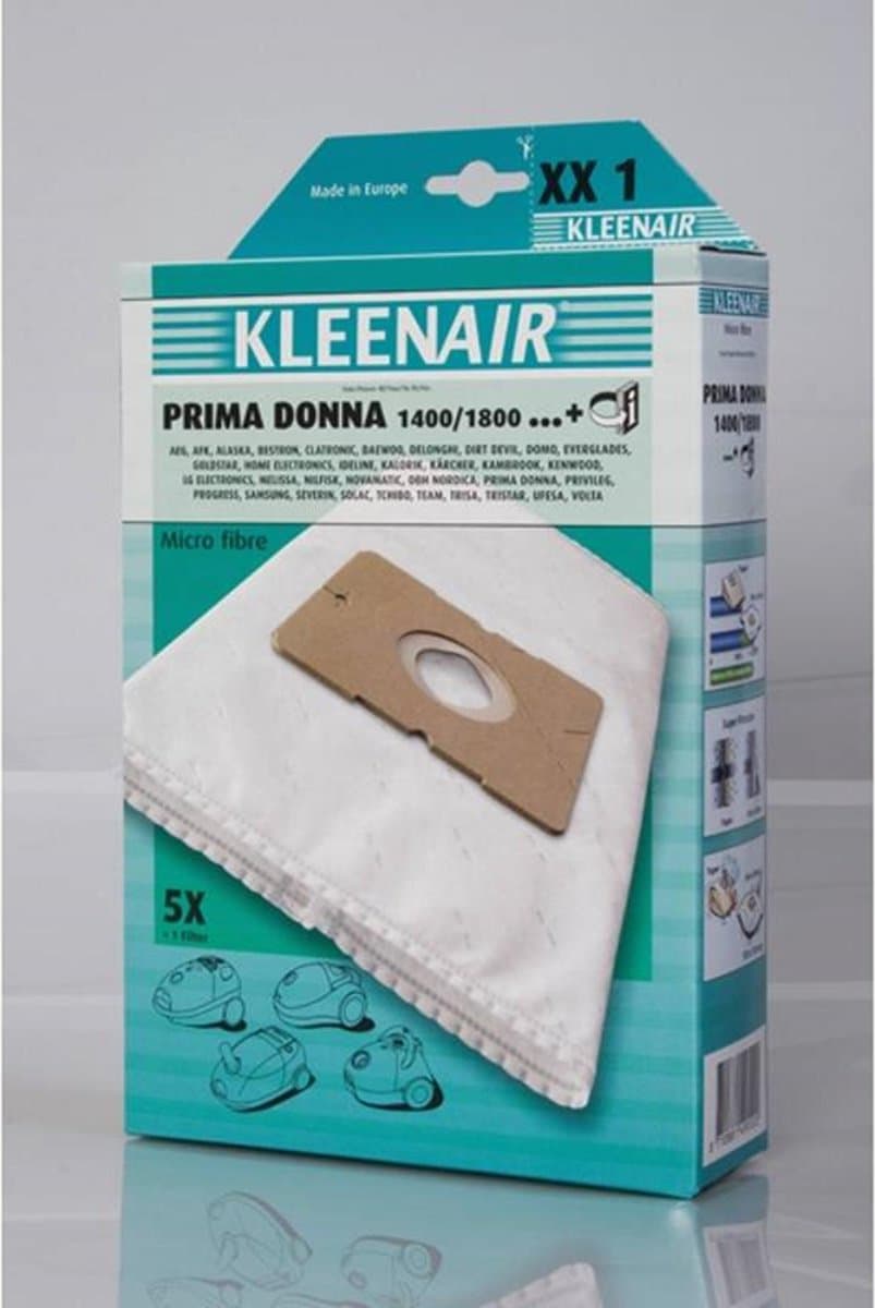Kleenair Prima Donna 1400-1800 XX-1 - Stofzuigerzakken - Stofzuigerfilter — afbeelding 1