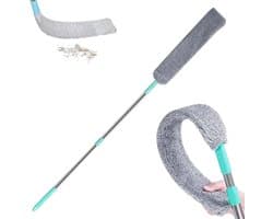 Uittrekbare Plumeau - Flexibele Stofwisser - Onder Meubels Reinigen - Platte Flexibele Kop - Telescopische Handgreep - Meerkleurig