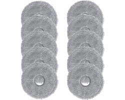 10 stuks microvezel dweilpads voor Dreame L10/L10s/L20/L40/X40/X50, Xiaomi X10+/X20+, Roborock Qrevo S5V Curv, reserve mopdoeken robotstofzuiger accessoires