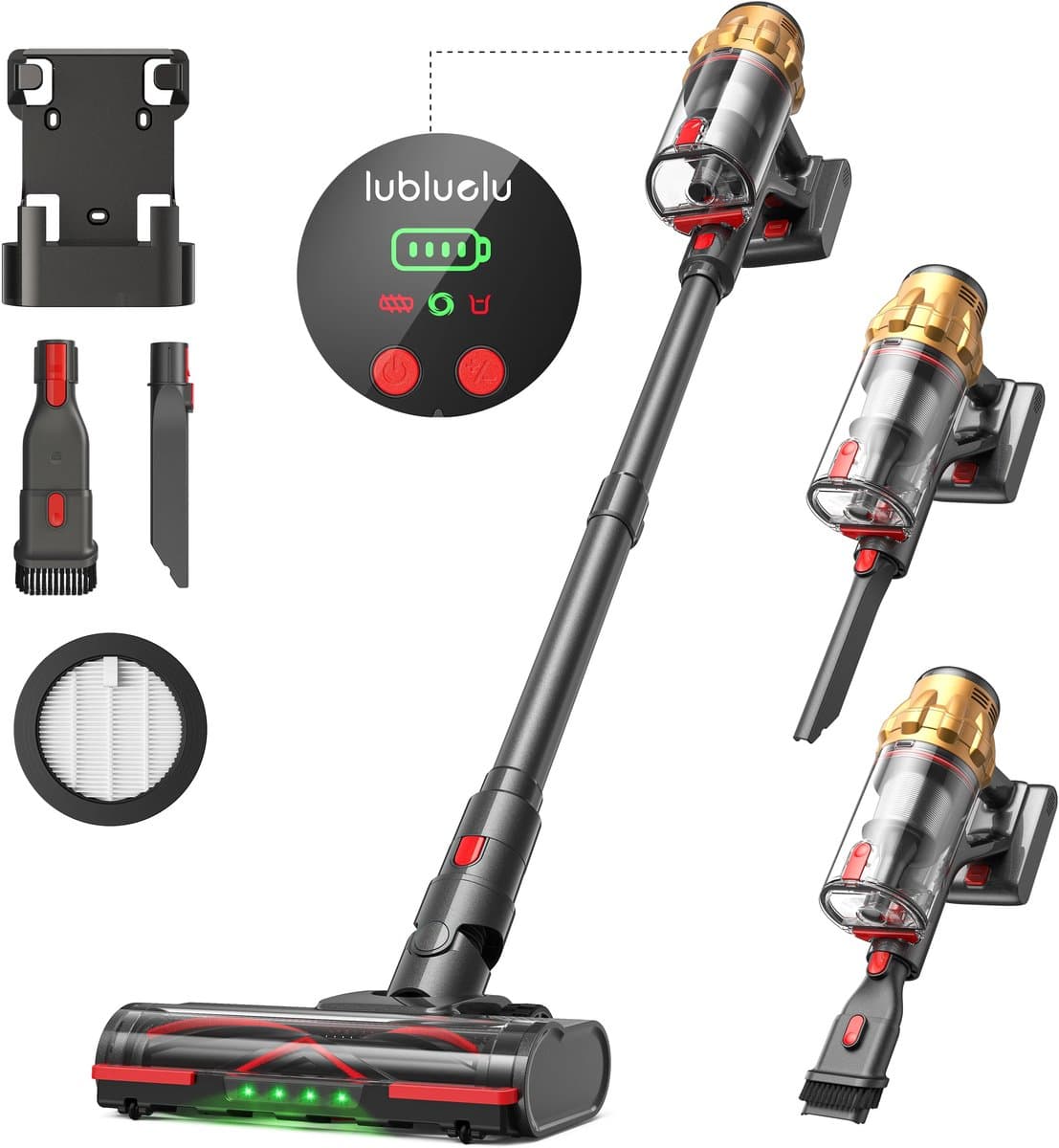 Lamor Stofzuiger - Stofzuigers - 550 W Borstelloze motor - 35 kPa zuigkracht - 50 minuten gebruiksduur - 6-traps filtersysteem — afbeelding 1