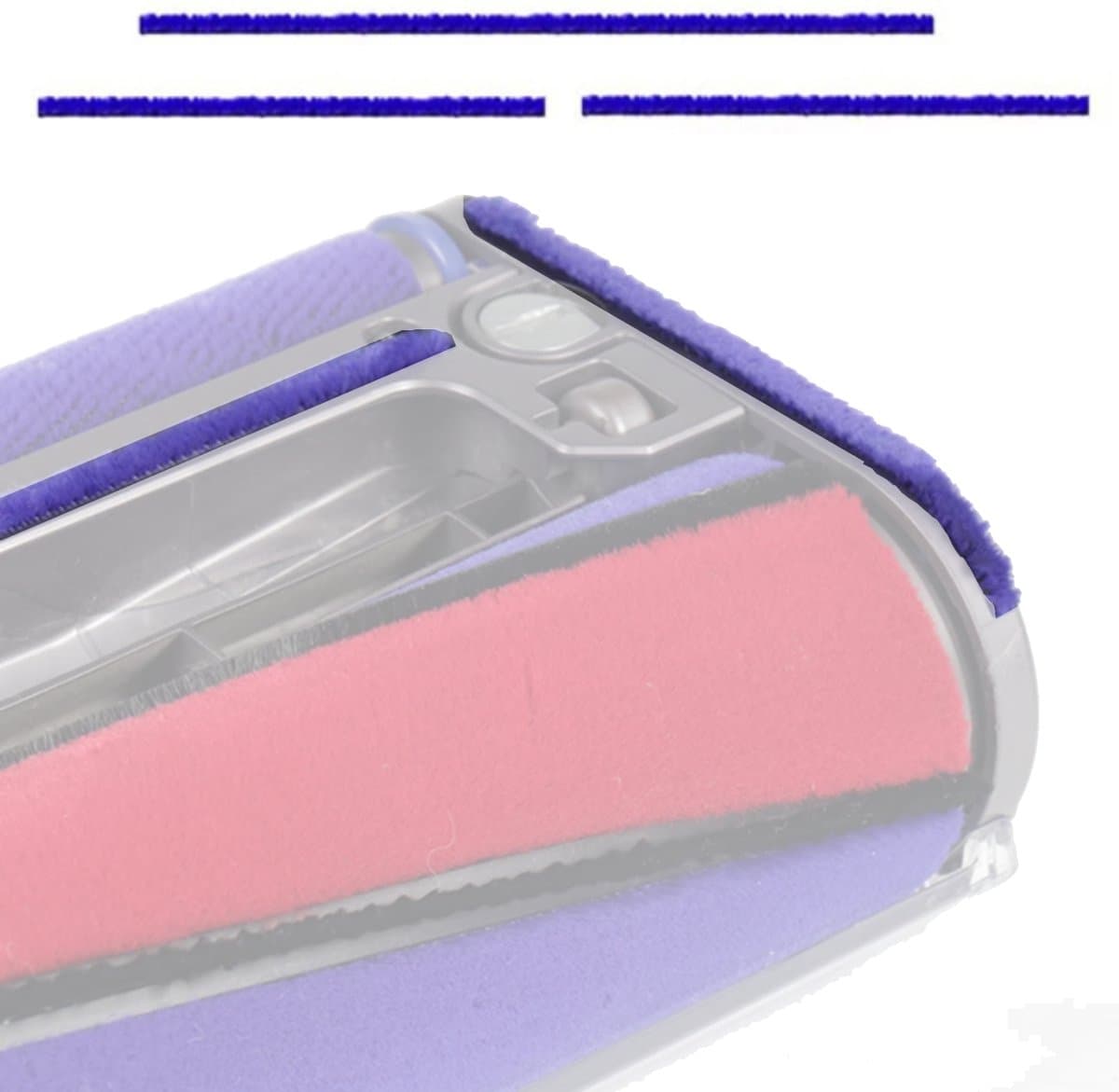 3x Zachte Pluche Vilt Strips geschikt voor Dyson V6 V7 V8 V10 V11 Stofzuiger SoftRoller Hoofd Vervanging Accessoires Onderdelen — afbeelding 1