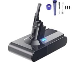 Batterij Set Geschikt voor Dyson V8 Inclusief HEPA-Filter - Absolute Dyson V8 - Accu Voor Dyson V8 Absolute, Fluffy & Animal - 6000mAh
