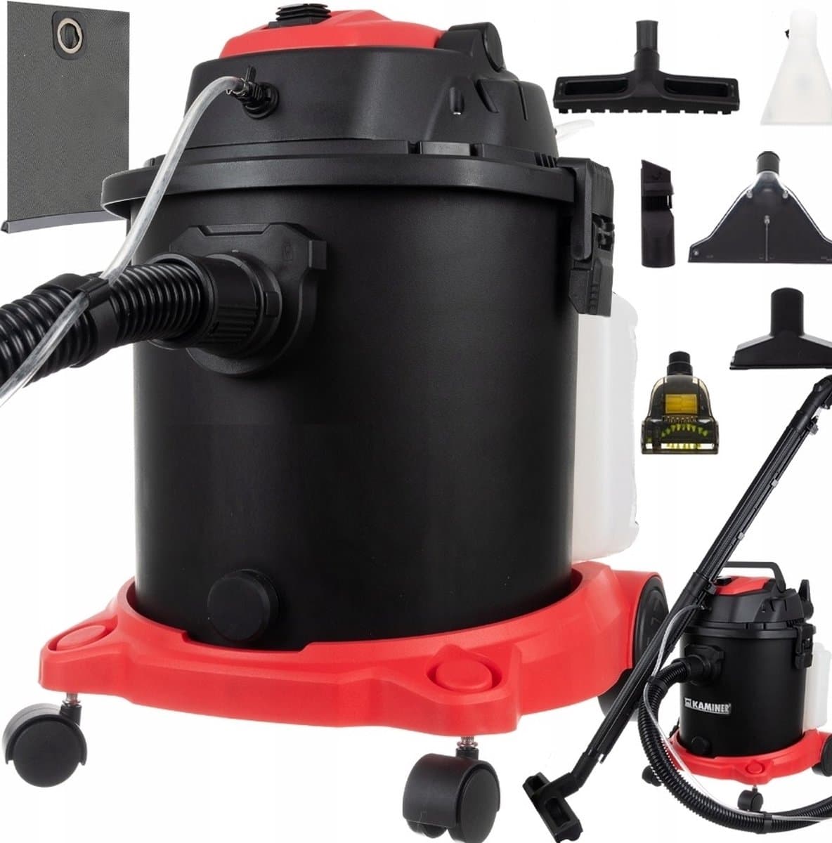 Ariko Industriële Was stofzuiger 1600W - 3 In 1 Tapijtreiniger - 20 Liter - Was & Blaasfunctie - 6 Mondstukken - 5.5 Liter Schoonwater 3.5 Liter Wasmiddelreservoir — afbeelding 1