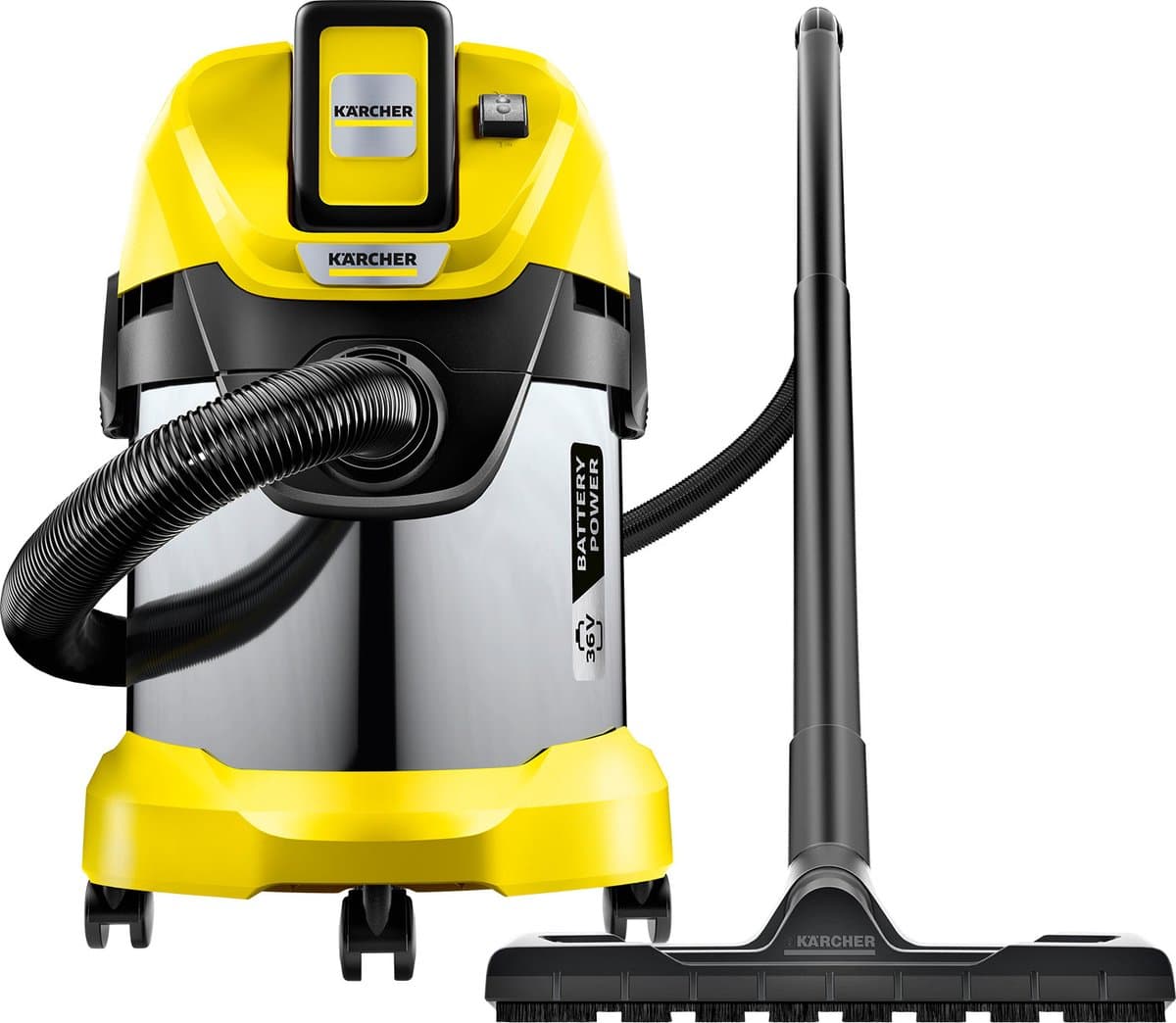 Kärcher WD 3 Premium Alleszuiger - RVS reservoir - 36V - incl. accu en lader — afbeelding 1