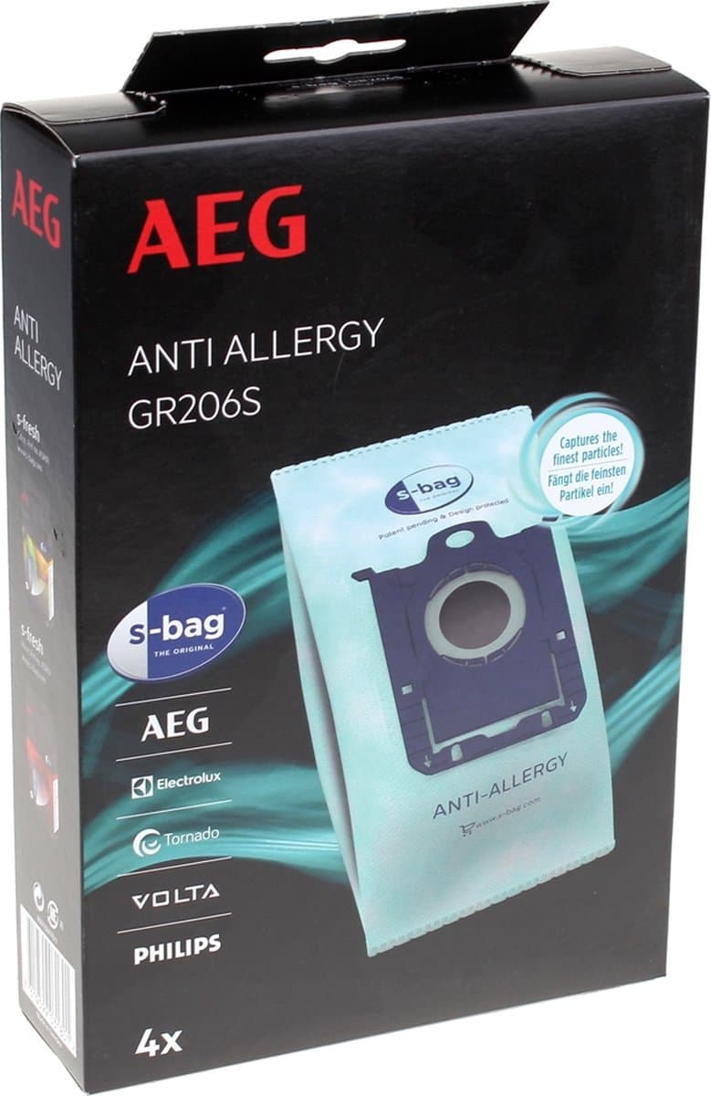AEG - STOFZUIGERZAK - GR206S - ANTI-ALLERGIE -4ST - 9001684761 — afbeelding 1