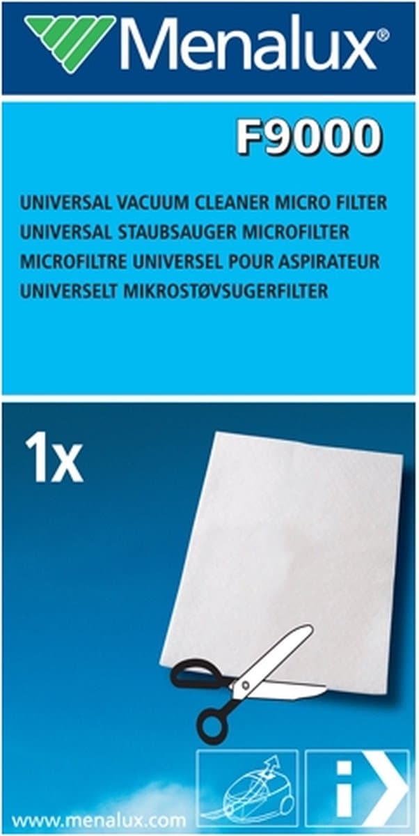 Universeel microfilter voor stofzuiger 205x240 - menalux - d09/f9000 — afbeelding 1