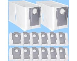 14x Vervangende Stofzakken – Geschikt voor Roborock Q Revo, Q Revo Pro, Q Revo MaxV, Q Revo S, Q Revo Master, S8 MaxV Ultra & S8 Max Ultra – 2,7L Grote Capaciteit – Accessoires & Onderdelen voor Robotstofzuigers.