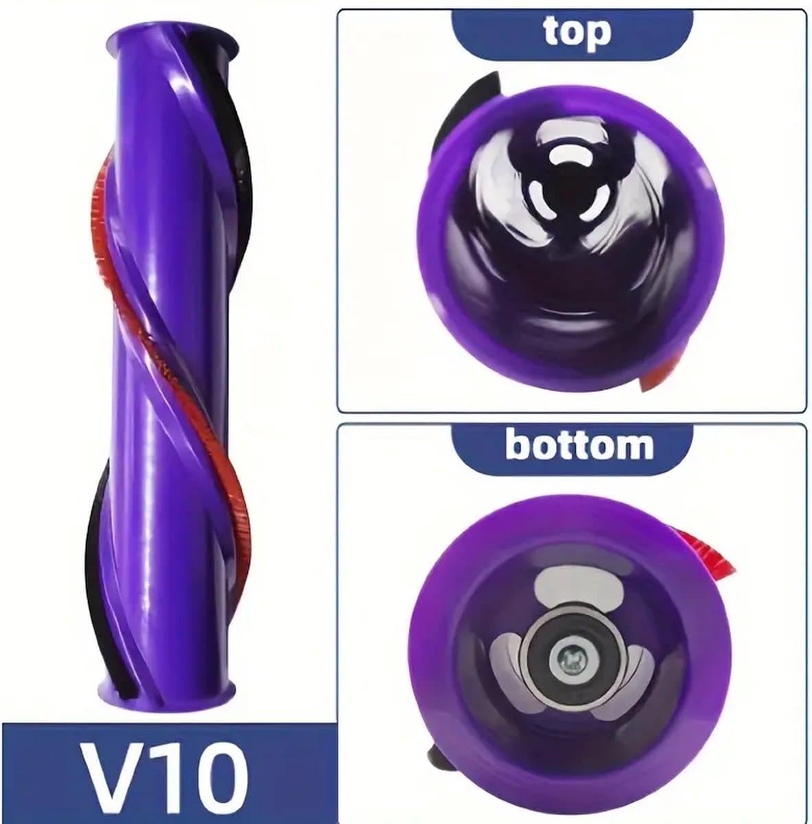 Vervangende Opzetborstel Geschikt voor Dyson V10 – Carbonvezel Rollerborstel – Compatibel met Dyson V10 Draadloze Stofzuiger – Accessoire voor Effectieve Schoonmaak — afbeelding 1