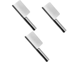 Kruimelveger Set - Broodschraper Keuken - Tafel Schoonmaken - Roestvrij Staal - 3 Stuks - Zilver