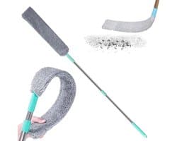 Plumeau Lange Steel - Microvezel Wisser - Onder Apparaten - Afneembare Doek - Uittrekbaar - Grijs