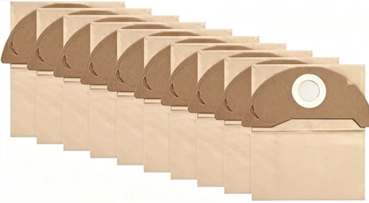 10 stuks stofzuigerzakken - voor Kärcher WD2 MV2 WD 2.200 WD2250 A2004 A2054 A2099 6.904-322.0 - Vervang de filterzak — afbeelding 1