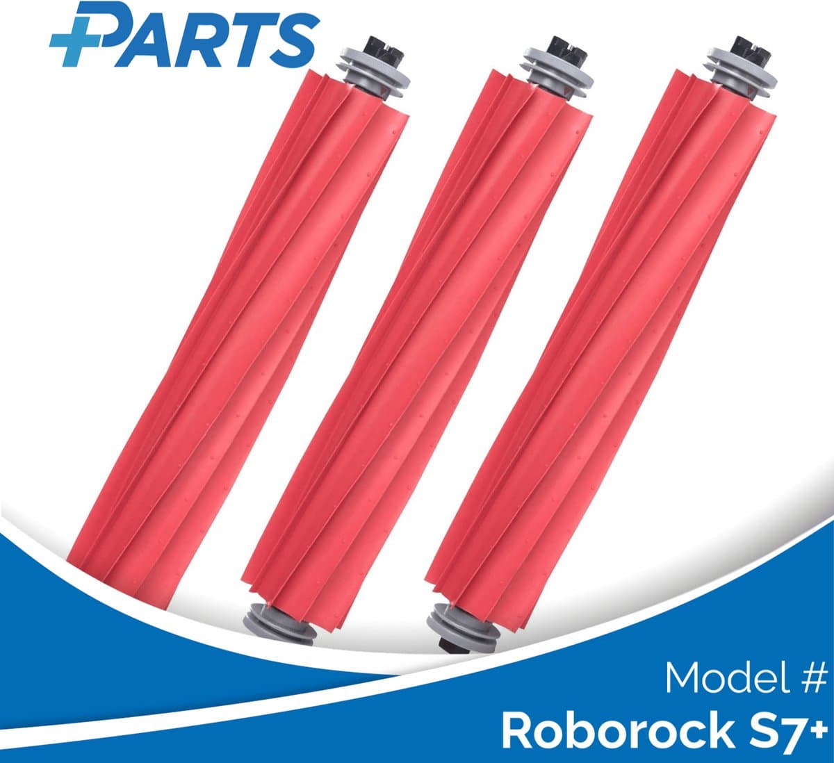 Roborock S7+ Borstels (3 Stuks, Plus.Parts® alternatief voor 8.02.0079) — afbeelding 1
