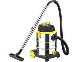 Swiss Haus® WDVC25 Nat & Droog Stofzuiger - 25L - 1200W Nat- en Droogzuiger - RVS Ketel - HEPA Filtersysteem - Blaasfunctie - Waterafvoer - Industriële Bouwstofzuiger - Lugano Collection