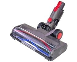 TEKROA® Aangedreven Zuigmond Geschikt voor Dyson Steelstofzuiger V15, V11, V10, V8 & V7- Vloerborstel Met 4 LED Lampen - Grijs