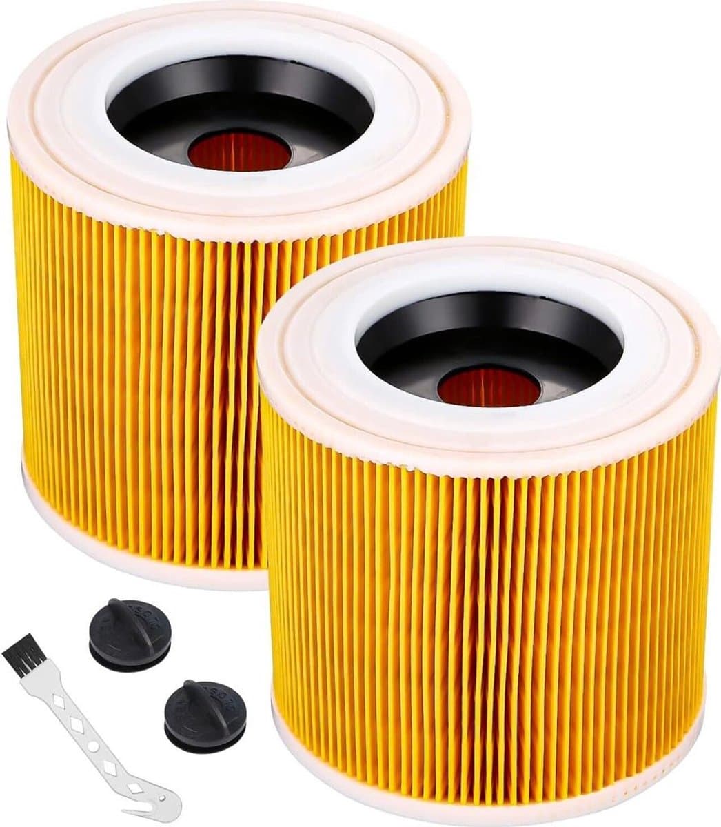 Set van twee filters Geschikt voor Kärcher stofzuigers WD3 Premium, WD2, WD3P, MV2 en MV3 – Vervangingsfilter WD3 – 6 414-552 0 — afbeelding 1