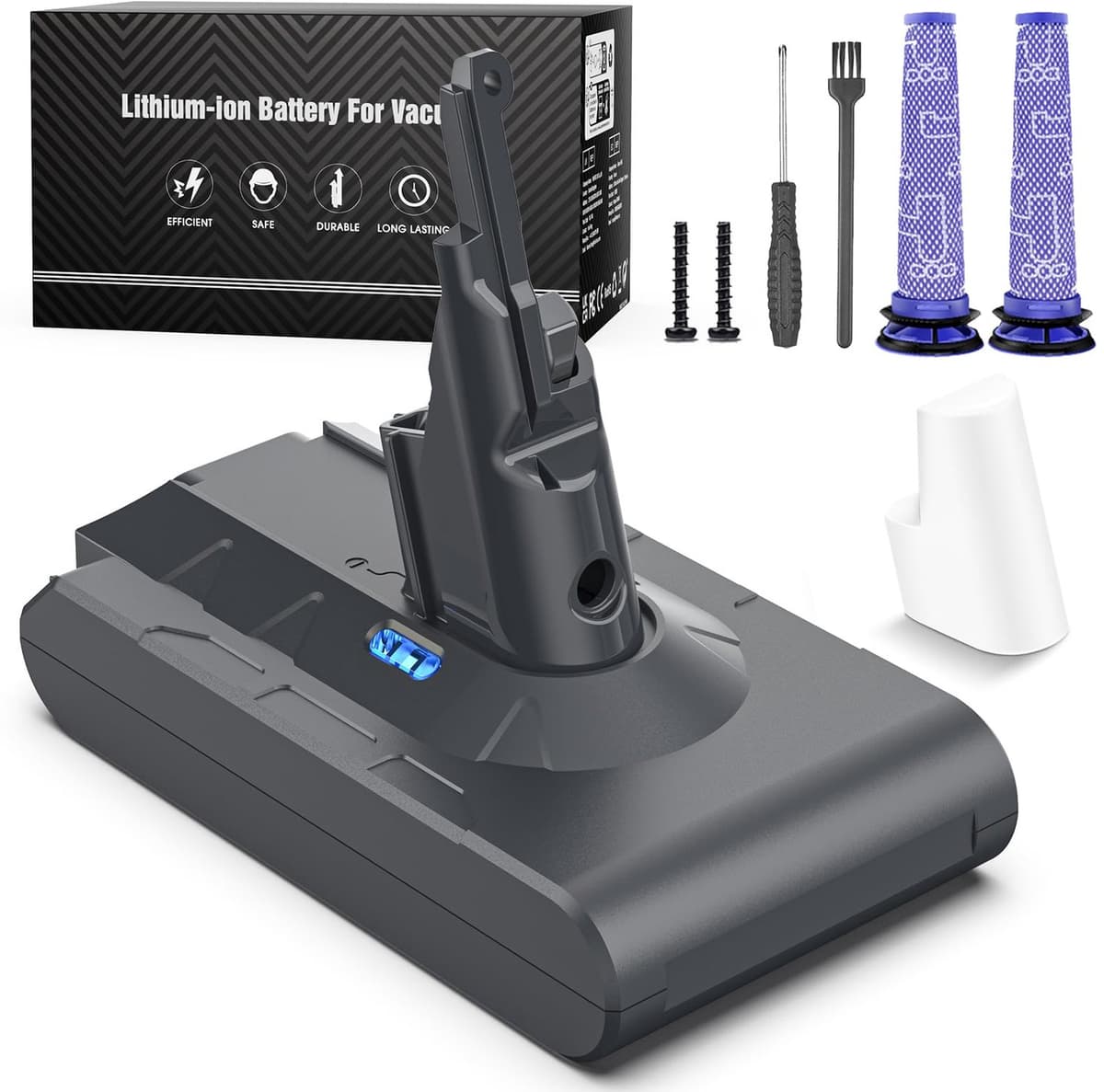 Stofzuigeraccu - 6500 mAh - voor Dyson V8-serie — afbeelding 1