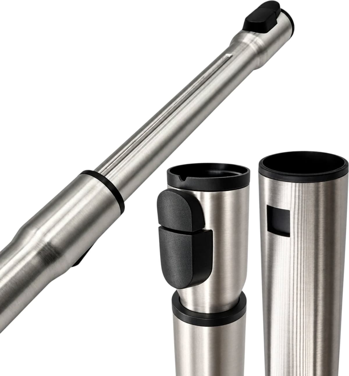 Fixem Zuigbuis geschikt voor Miele alle modellen - telescoopbuis Click Systeem 35mm - 62 tot 104 cm - RVS — afbeelding 1