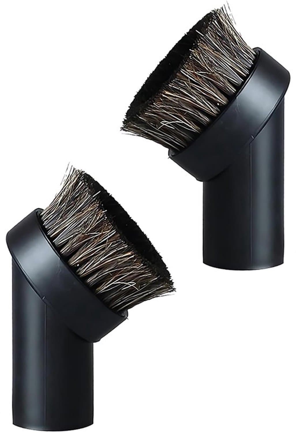 2 stuks stofzuigerborstel paardenhaar, stofzuiger meubelpenseel rond paardenhaar stofborstel, universeel passend voor met binnendiameter 32 mm zuigpenseel stofzuiger opzetborstel — afbeelding 1