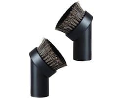 2 stuks stofzuigerborstel paardenhaar, stofzuiger meubelpenseel rond paardenhaar stofborstel, universeel passend voor met binnendiameter 32 mm zuigpenseel stofzuiger opzetborstel