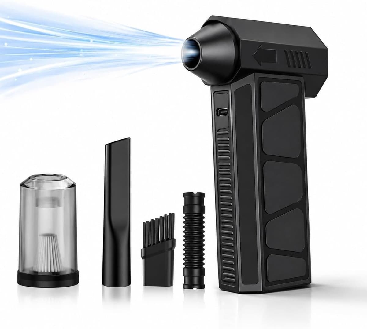 Electric Air Duster - Blauw - 150.000 omwentelingen per minuut - 2-in-1 Handstofblazer en Stofzuiger - Voor Computer en Auto — afbeelding 1