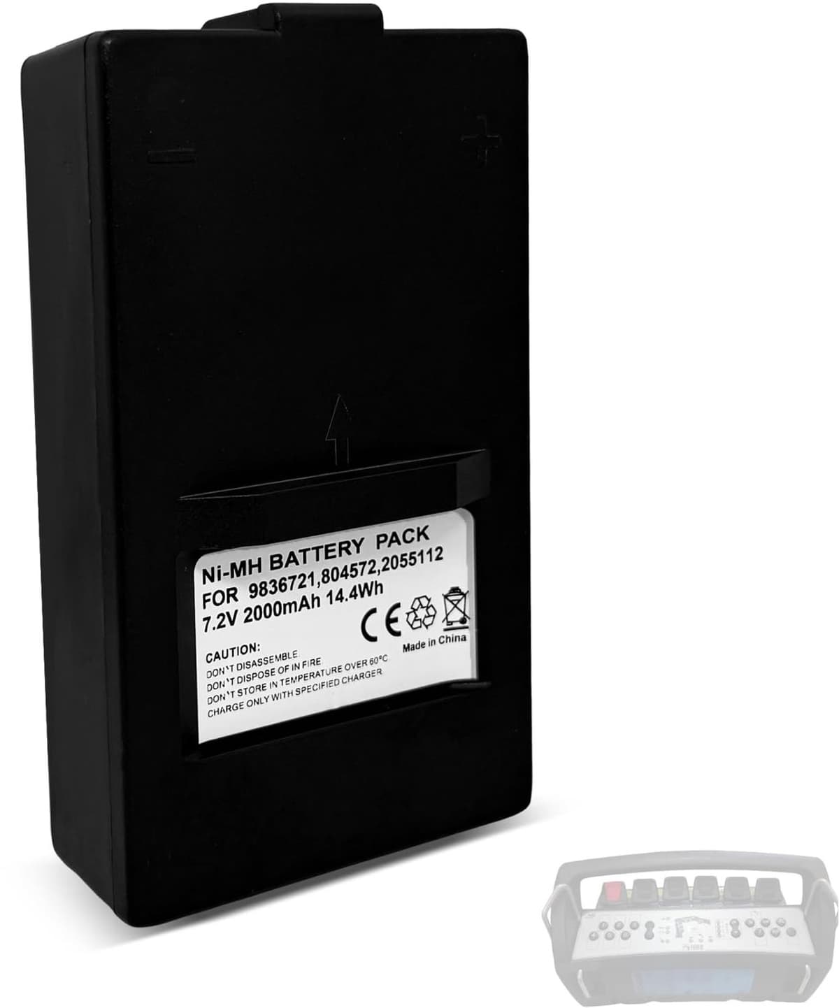 Stofzuigeraccu - 7,2 V - 2000 mAh - Ni-MH — afbeelding 1