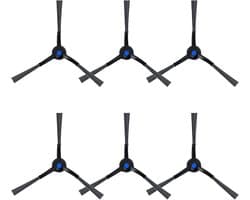 SnelShoppen - 6 Stuks Zijborstels voor Robotstofzuiger, Hoogwaardige Nylon, Vervangingsonderdeel voor Ecovacs Deebot T50 Pro Omni, T50 Max Pro Omni, X