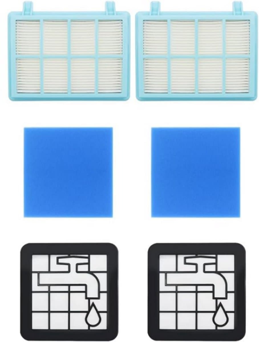 Filter set — Stofzuiger onderdelen,geschikt voor Philips PowerPro Compact/PowerPro City filterset FC8010/01 FC9334 FC9550 — afbeelding 1