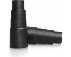 Stofzuigeradapters voor stofzuigerslang - 4 lagen - zwart - slangadapter voor stofzuiger - slangverloopstuk, geschikt voor Bosch, Makita, Kärcher en de meeste merken - 2 stuks