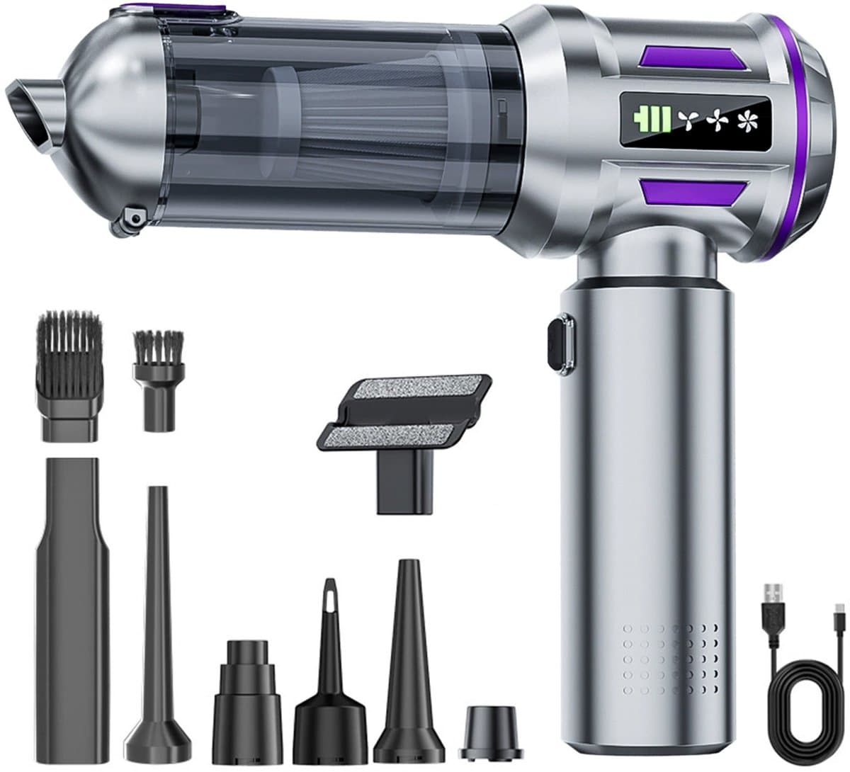 REDOM Stofzuiger 22.000 Pa – Draadloze Handstofzuiger met Brushless Motor – 4-in-1 Zuigen, Blazen, Opblazen & Vacuüm Sealen – HEPA-filter – Auto & Huis — afbeelding 1