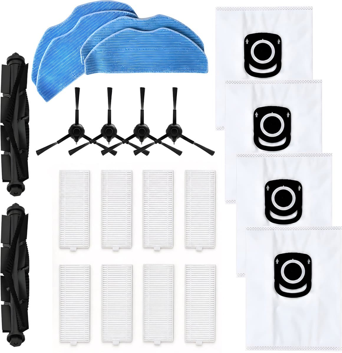 ZENC® Complete Accessoireset Geschikt voor Rowenta en Tefal X-plorer Serie 75 S+ - Robotstofzuiger - Onderhoudsset - HEPA-filters - Borstels - Stofzakken - Dweilpads — afbeelding 1