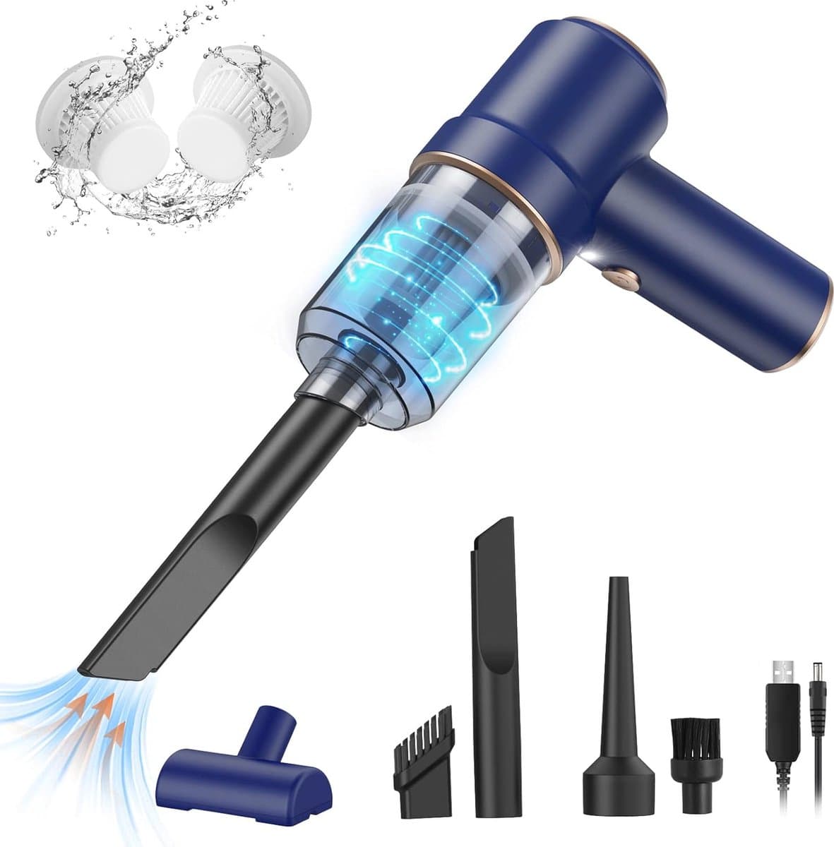 Cordless Handheld Vacuum Cleaner - Mini Auto en Huishoudelijke Stofzuiger met Krachtige Zuigkracht — afbeelding 1