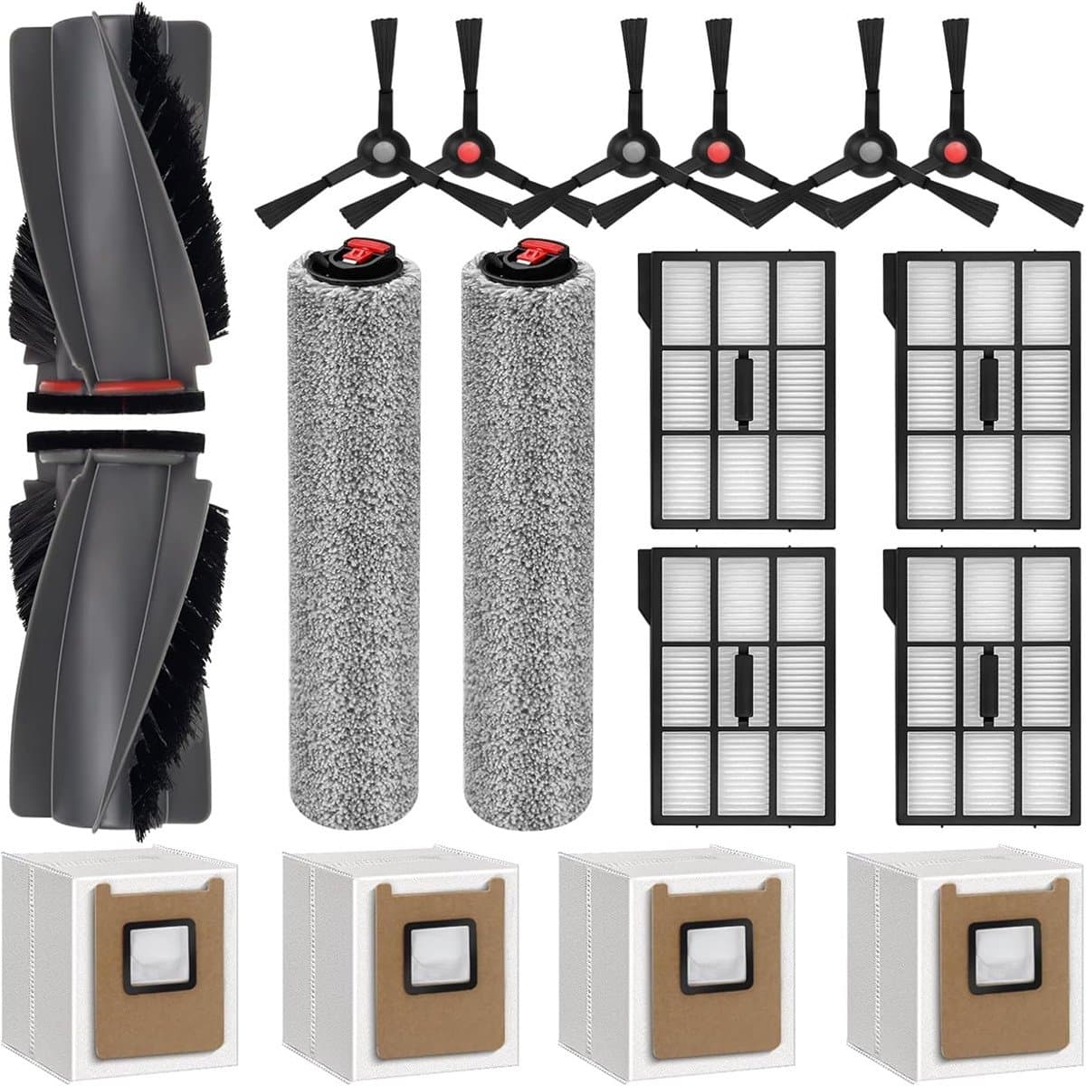 17-delige vervangingsaccessoireset compatibel met Eufy RoboVac E25 Omni / E28 Omni — afbeelding 1