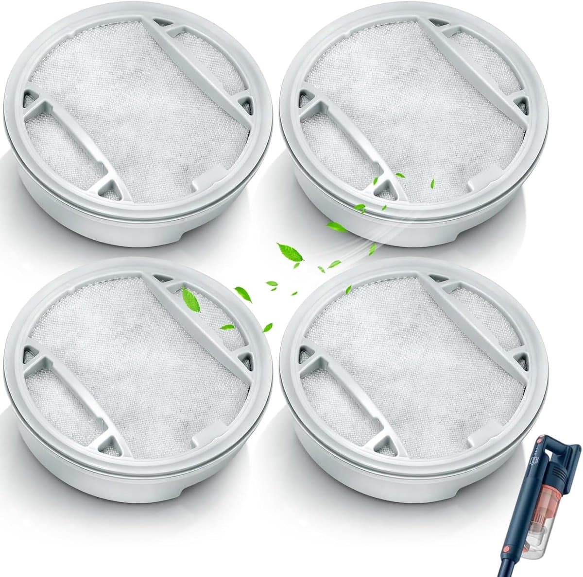 4 stuks filters vervanging voor Philips 5000 Series XV1651/01 XC5041 XC5043 XC5141 XC5142 XC5242 XC5243, XC5244 Batterij Stofzuiger - Mesh Katoen Filter — afbeelding 1