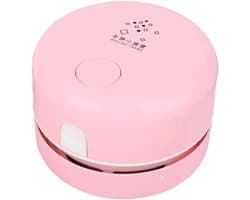 Mini Bureau Stofzuiger - Tafelreiniger Desktop - Bureau Opruimen - Draagbaar Compact Design - 147.5 Grams - Roze
