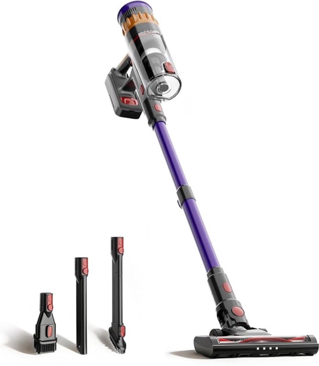 Draadloze Stofzuiger – Stofzuiger Zonder Snoer – Handstofzuiger – Steelstofzuiger – Kruimelzuiger – 40.000 Pa Zuigkracht – 42 Minuten Batterijduur — afbeelding 1