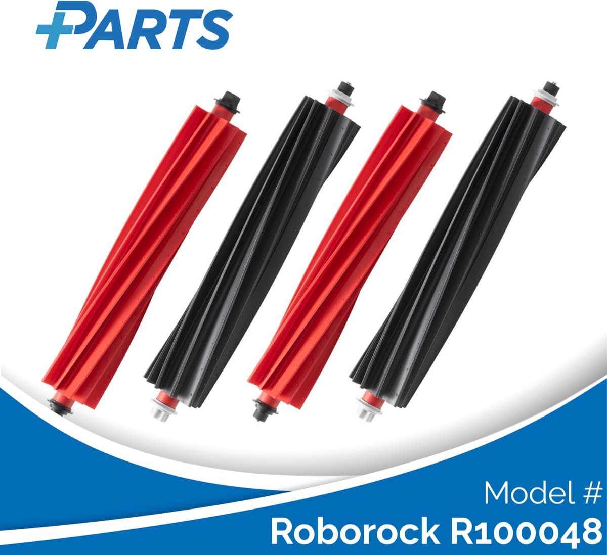 Roborock R100048 Borstels (4 Stuks, Plus.Parts® alternatief voor 8.02.0322) — afbeelding 1