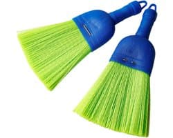 Handveger Set - Kleine Bezems - Snelle Schoonmaak - Tweedelige Compacte Borstel - 25 x 12 cm