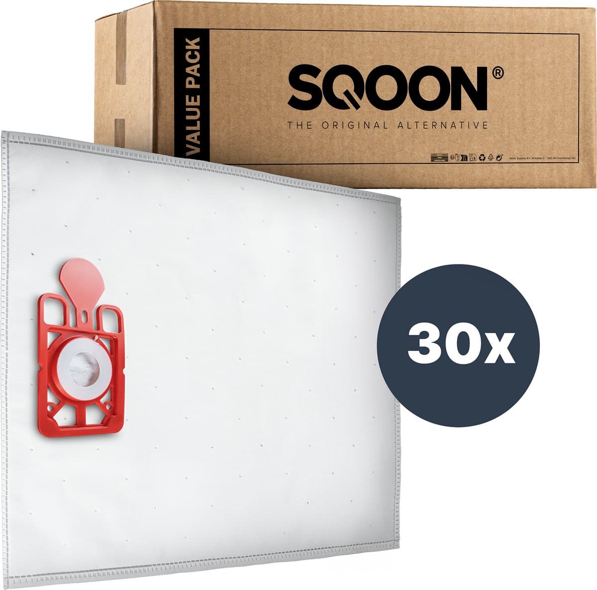 SQOON® Stofzuigerzakken geschikt voor Numatic Henry / James / PPR240 – Gelijk aan model: 604015 – High Filtration – 30 Stuks — afbeelding 1