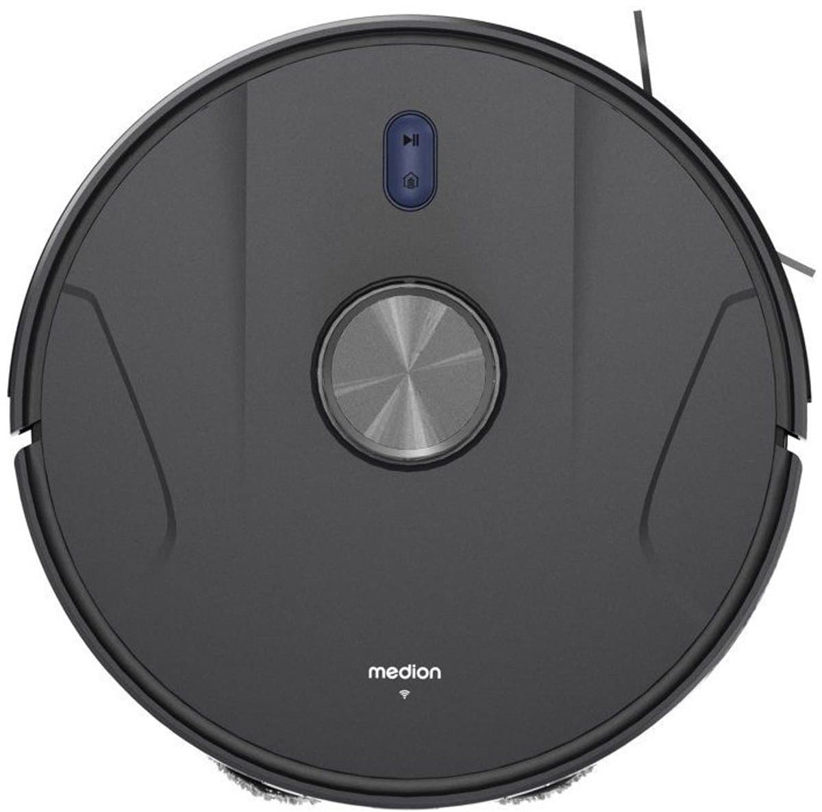 MEDION Robotstofzuiger 2-in-1 met leegstation, lasernavigatie en dweilfunctie X51 SW+, 10000 Pa zuigkracht, 2in1 robot, roterende dweilen, kruislijnlaser, grijs — afbeelding 1