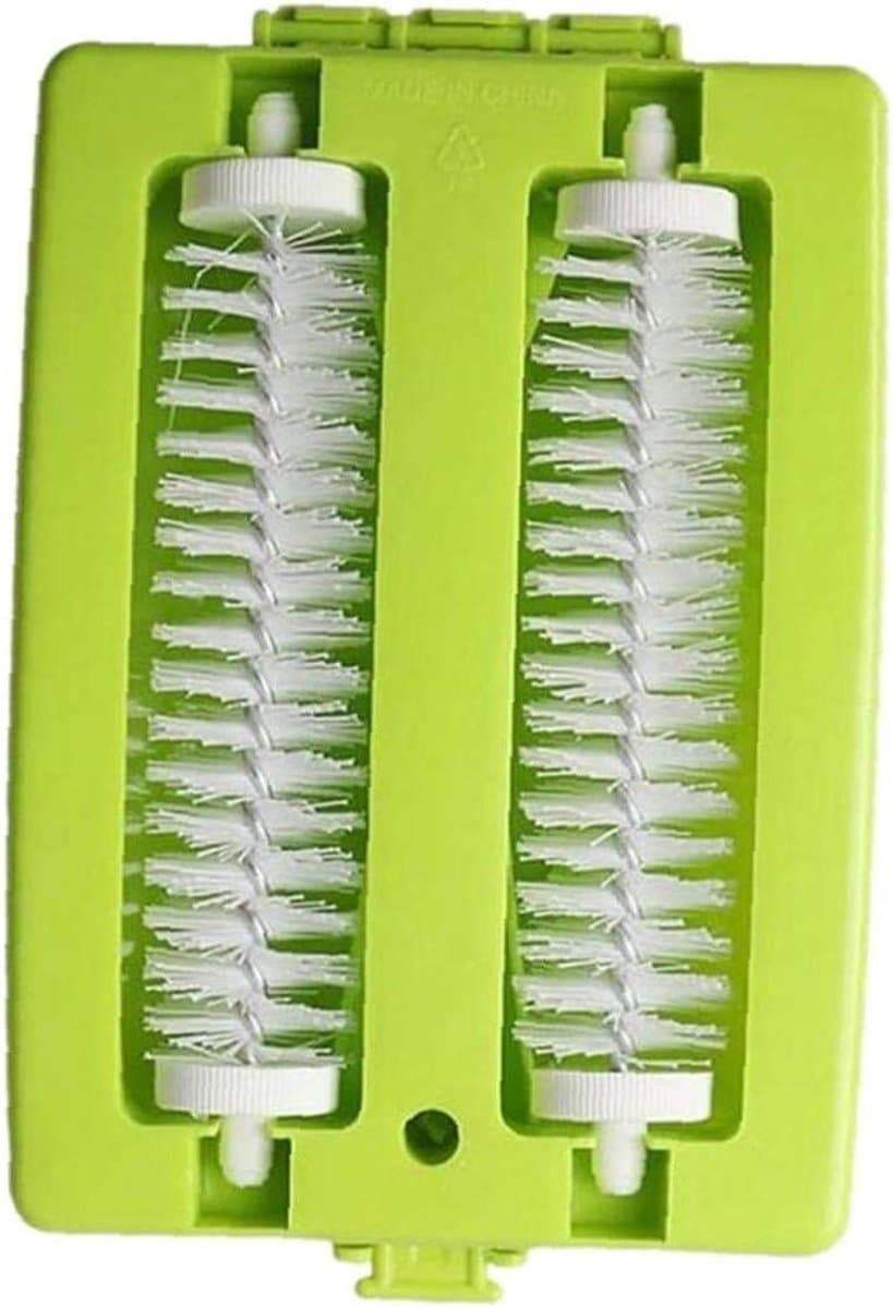 Dubbele Borstelkop - Handheld Veegmachine - Kruimels Verwijderen - Dubbele Roller - 80 Gram - Willekeurig — afbeelding 1